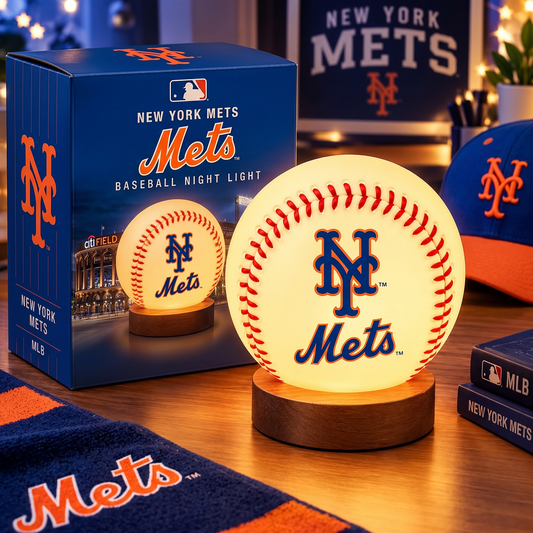 NYM X MLB Baseball Night Light Lamp