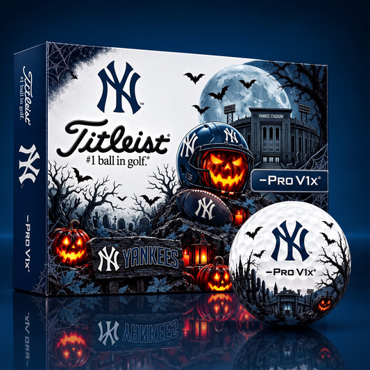 NYY X MLB Spooky Halloween Golf Balls - Titleist Pro V1 Set