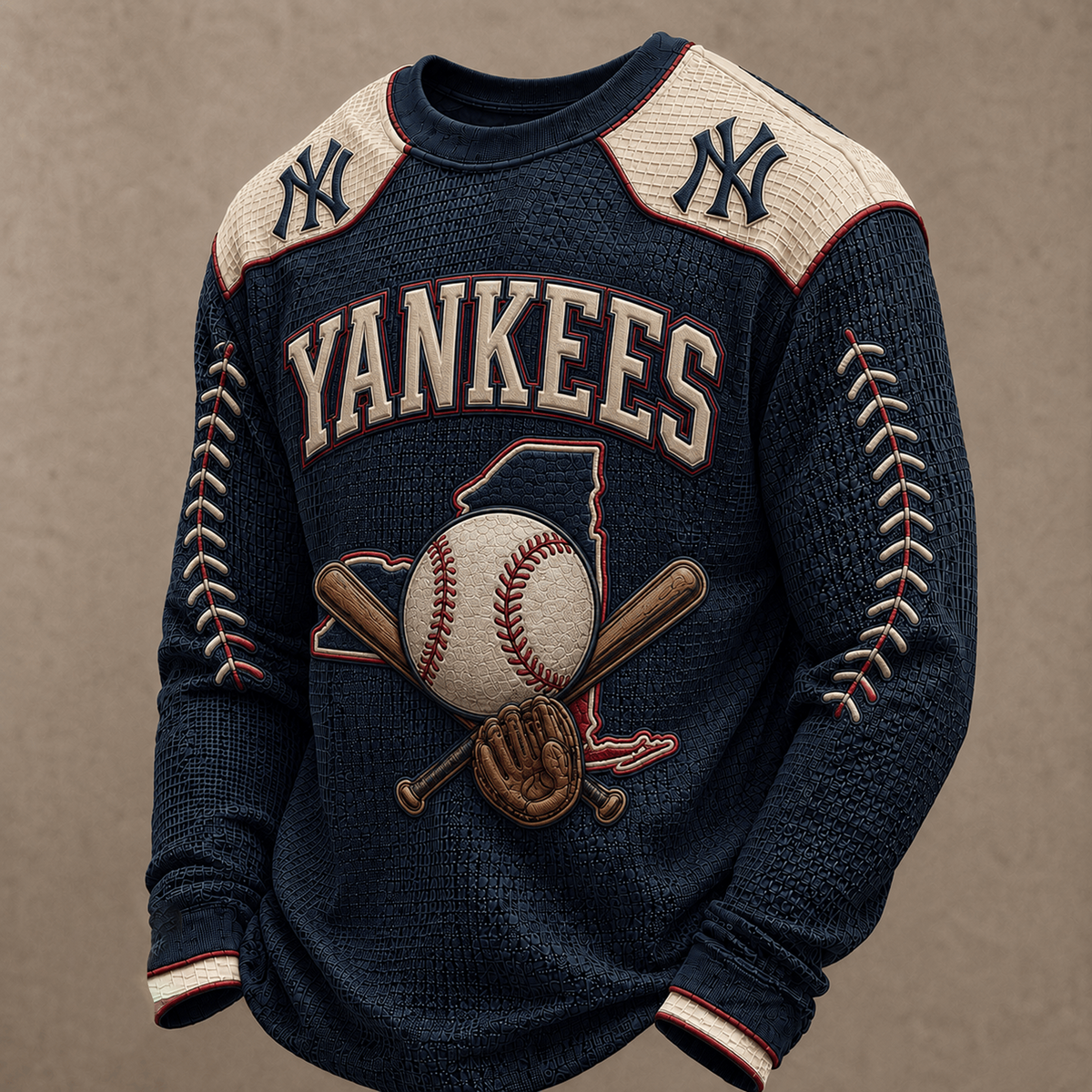 NYY X Premium MLB Vintage Baseball Stitch Sweatshirt