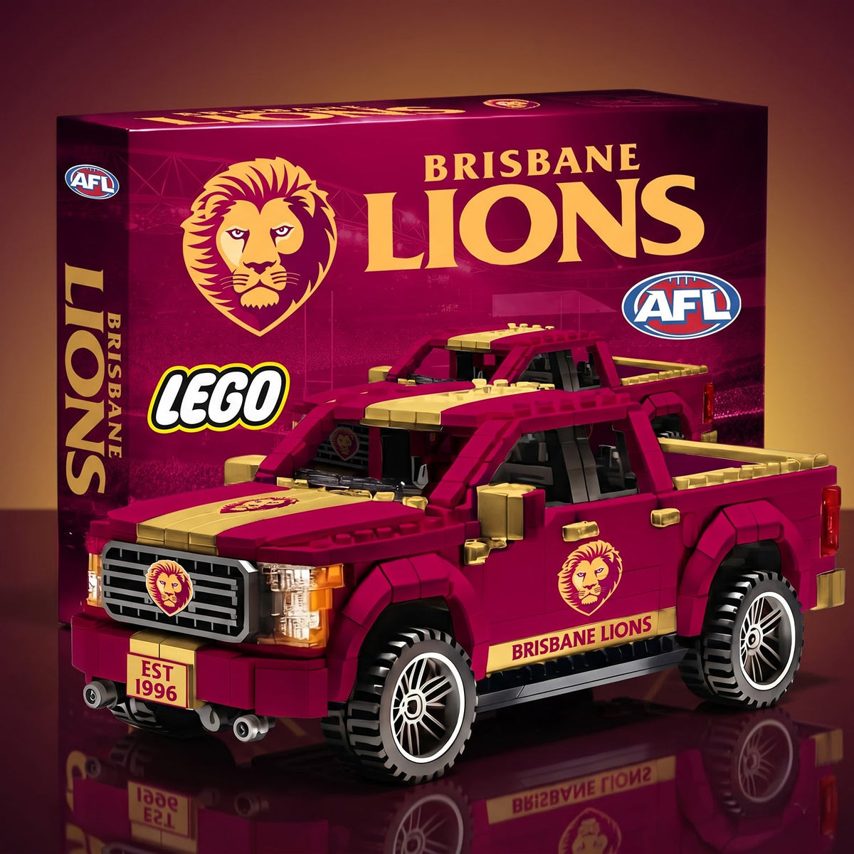 OFFICIAL AFL x PREMIUM BRICK BL BESPOKE Building Block Racing Truck  Collector‘s Edition