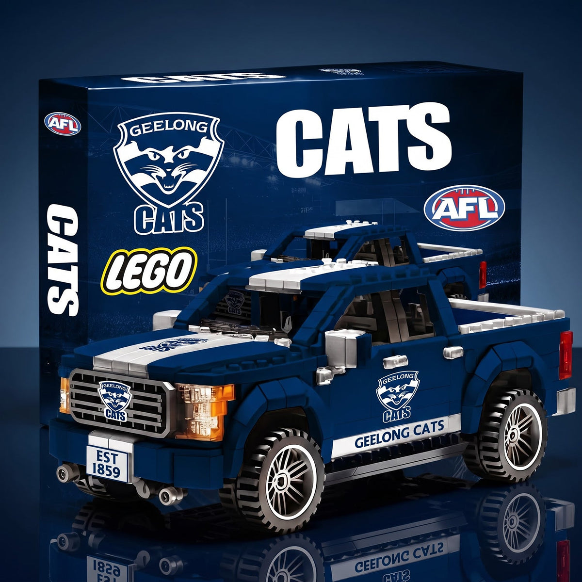 OFFICIAL AFL x PREMIUM BRICK GEE BESPOKE Building Block Racing Truck  Collector‘s Edition