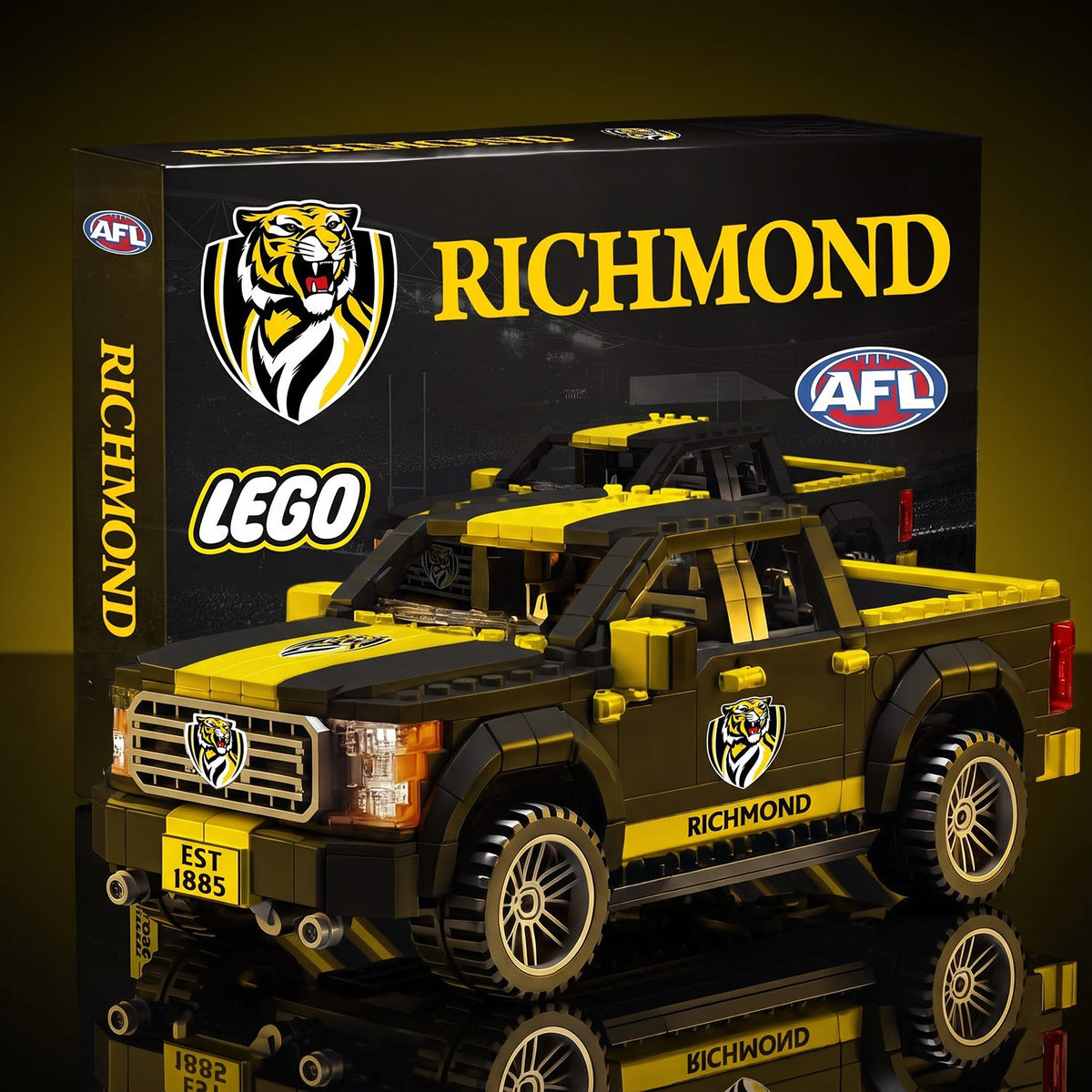 OFFICIAL AFL x PREMIUM BRICK RT BESPOKE Building Block Racing Truck  Collector‘s Edition