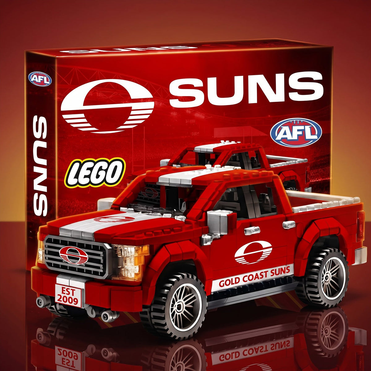 OFFICIAL AFL x PREMIUM BRICK SUN BESPOKE Building Block Racing Truck  Collector‘s Edition
