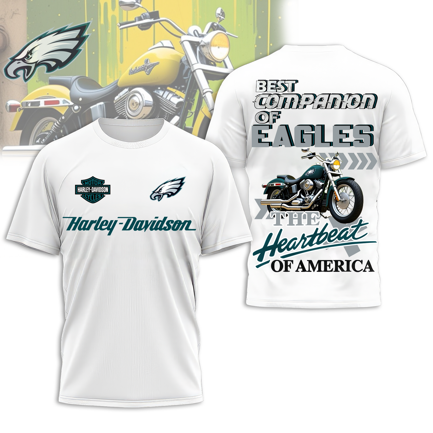 PE Premium NFL HL Motorcycle 3D Shirt DDT CTND