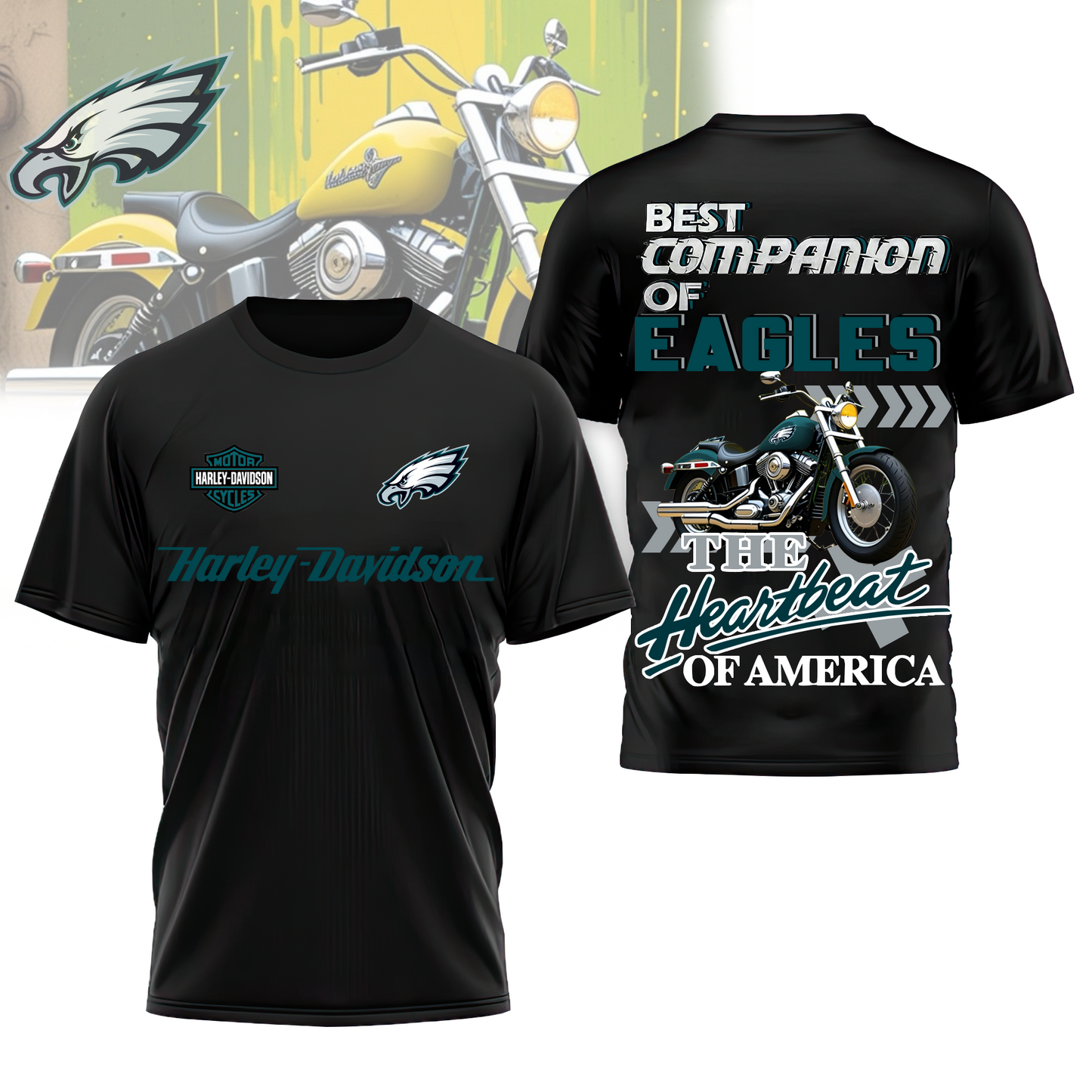 PE Premium NFL HL Motorcycle 3D Shirt DDT CTND