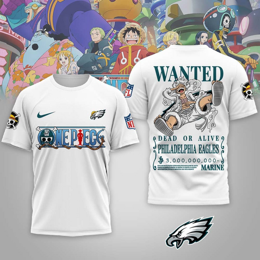 PE Premium NFL Wanted Monkey D Luffy 3D Shirt DDT NTL