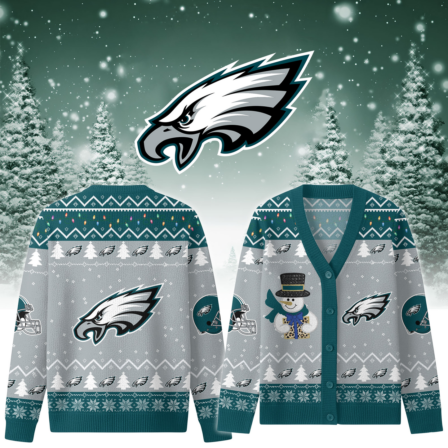 PE x NFL Premium Knitted Cardigan Jacket DDT CTND