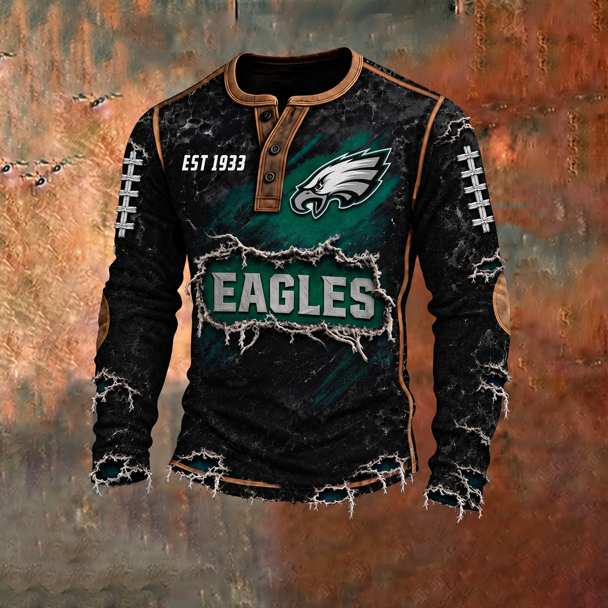 PE x PREMIUM NFL Distressed Long Sleeve Jersey