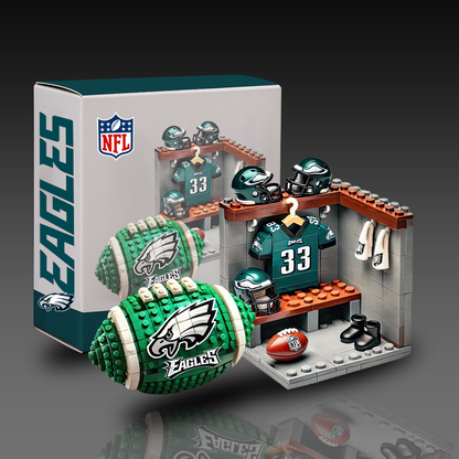 NFL Team Ball & Changing Room Building Block Football Set DDT CTND