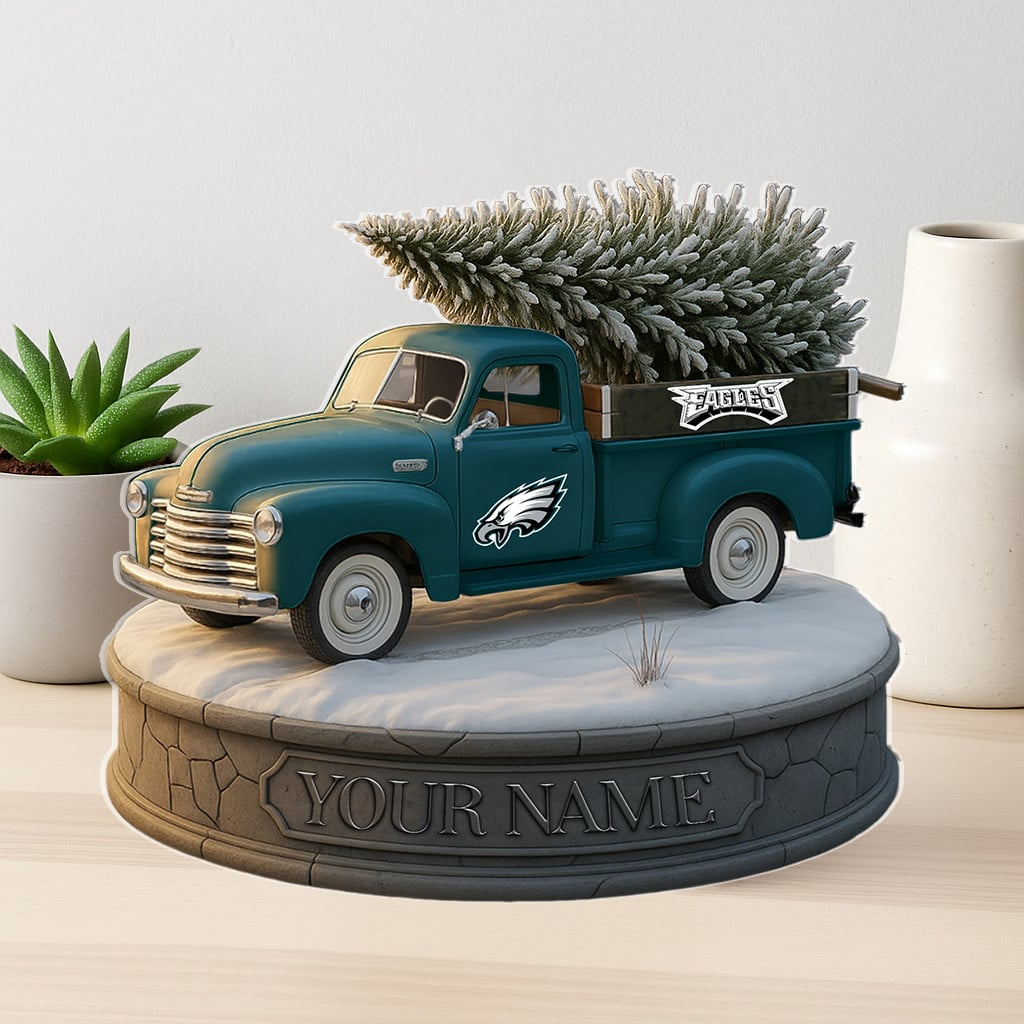 PHI Custom NFL Christmas Acrylic Block Plaque Decor DatND DVT