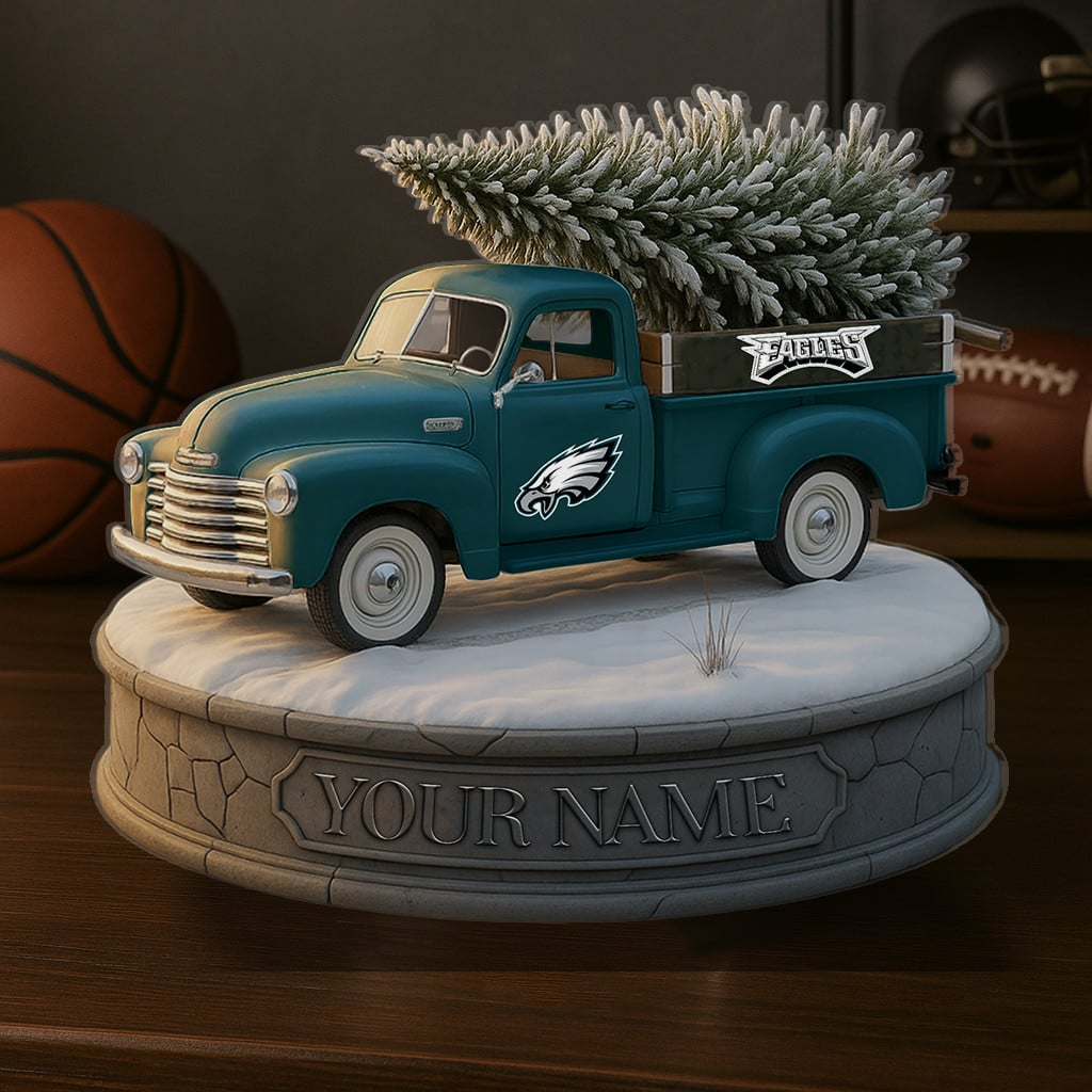 PHI Custom NFL Christmas Acrylic Block Plaque Decor DatND DVT