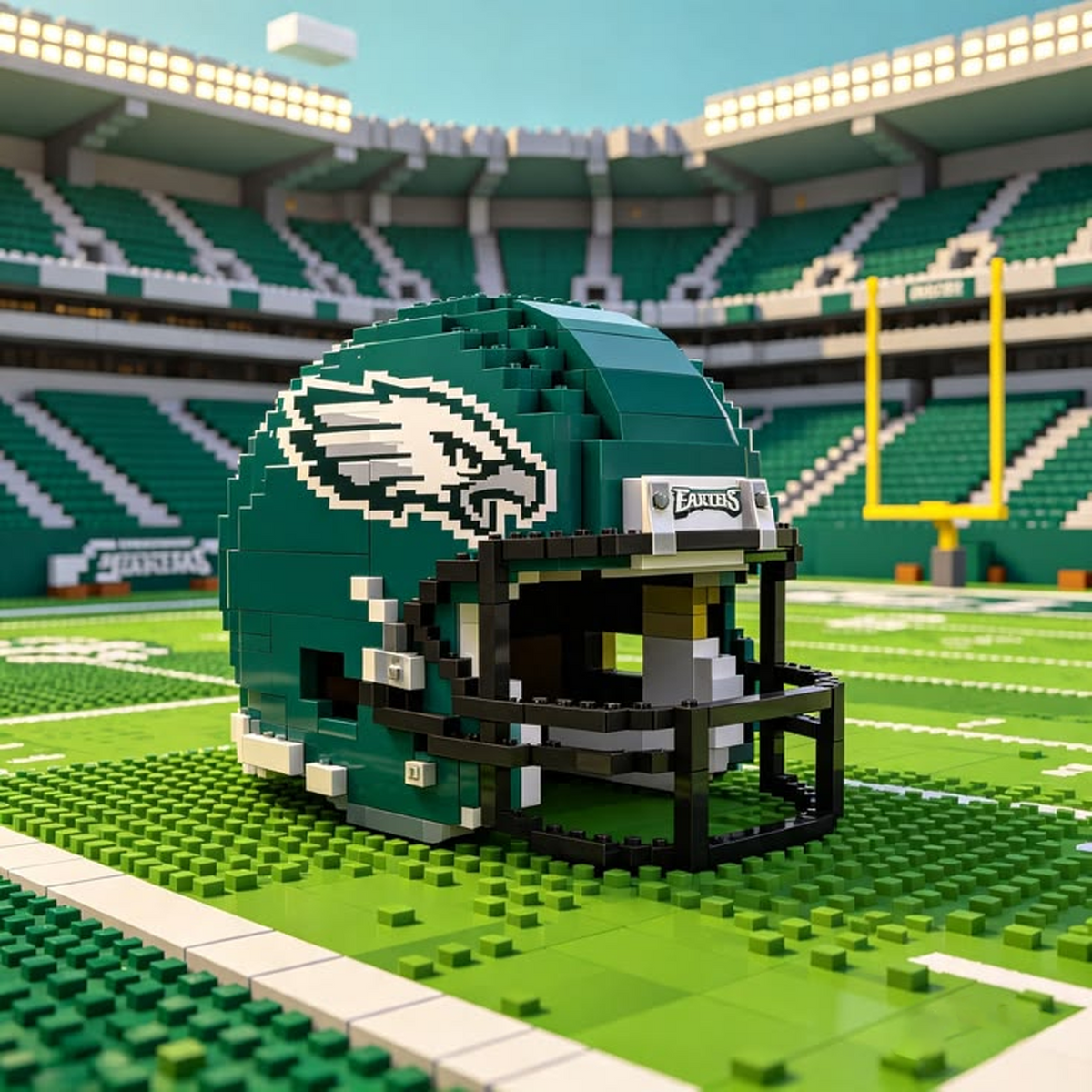 PHI X Custom NFL Game Day Football Helmet Building Block Set