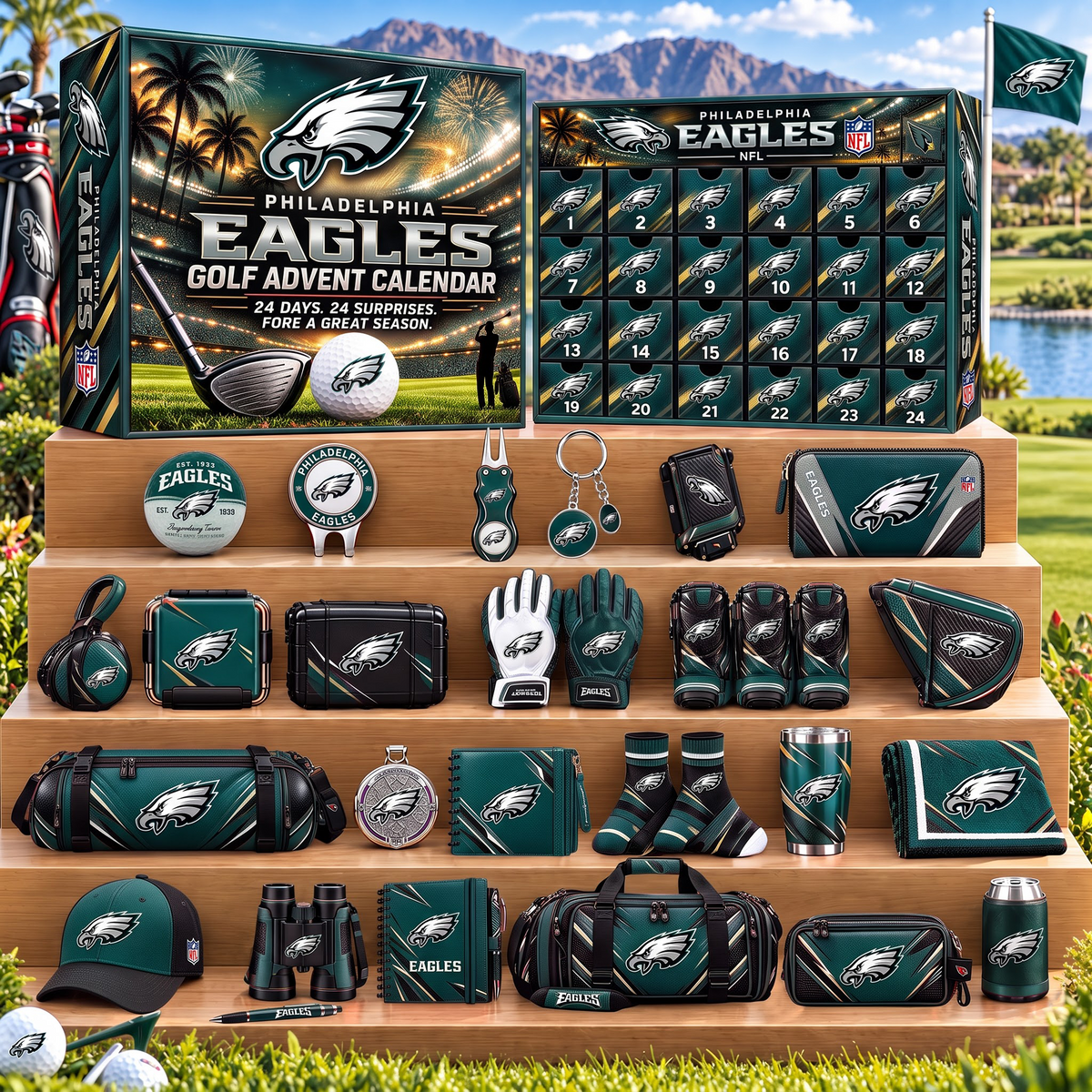 PHI X NFL Golf Advent Calendar Bling Box