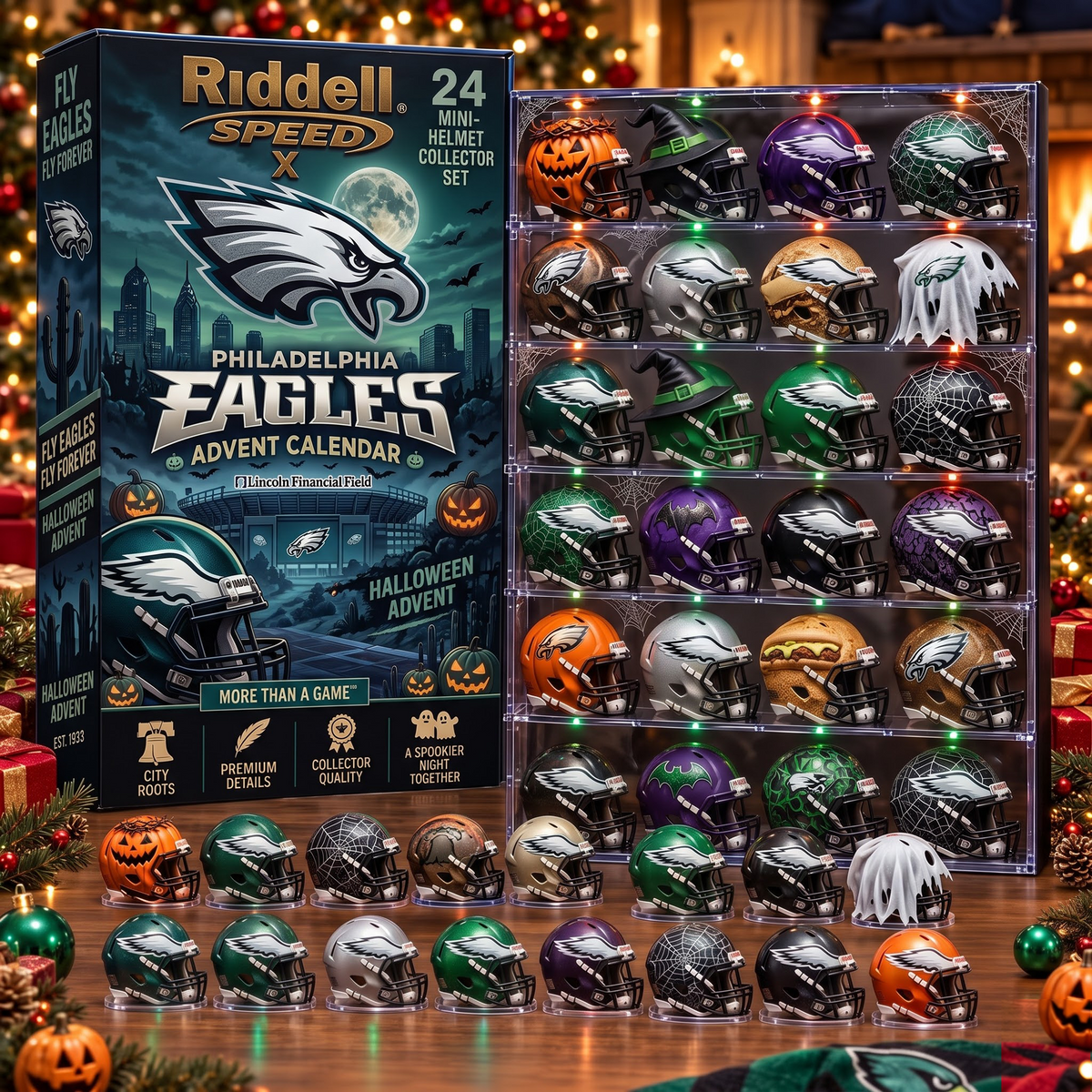 PHI X NFL Halloween Advent Calendar – 24 Mini Helmet Collector Set