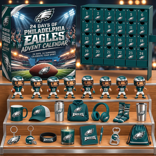 PHI X NFL Personalized 24 Days Of American Football Advent Calendar Blink Box
