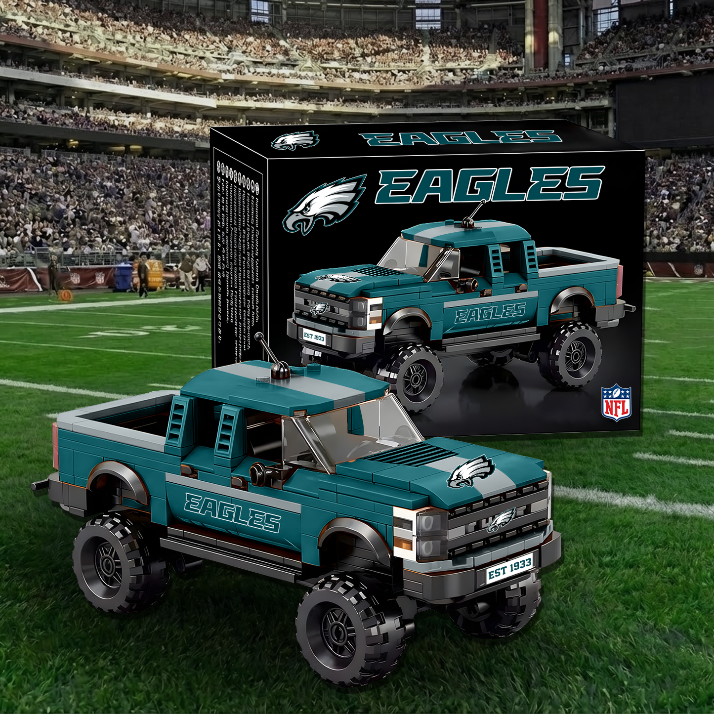 PHI X NFL Raptor pickup truck building block set 0512 NAK NHT