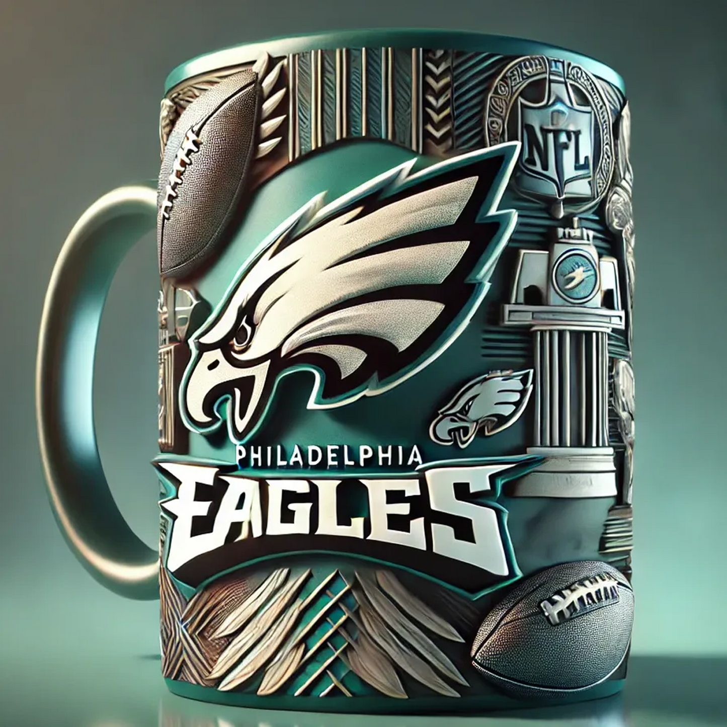 PHI X NFL football team Mug Series – Limited Edition Collectible 0412 NAK NHT