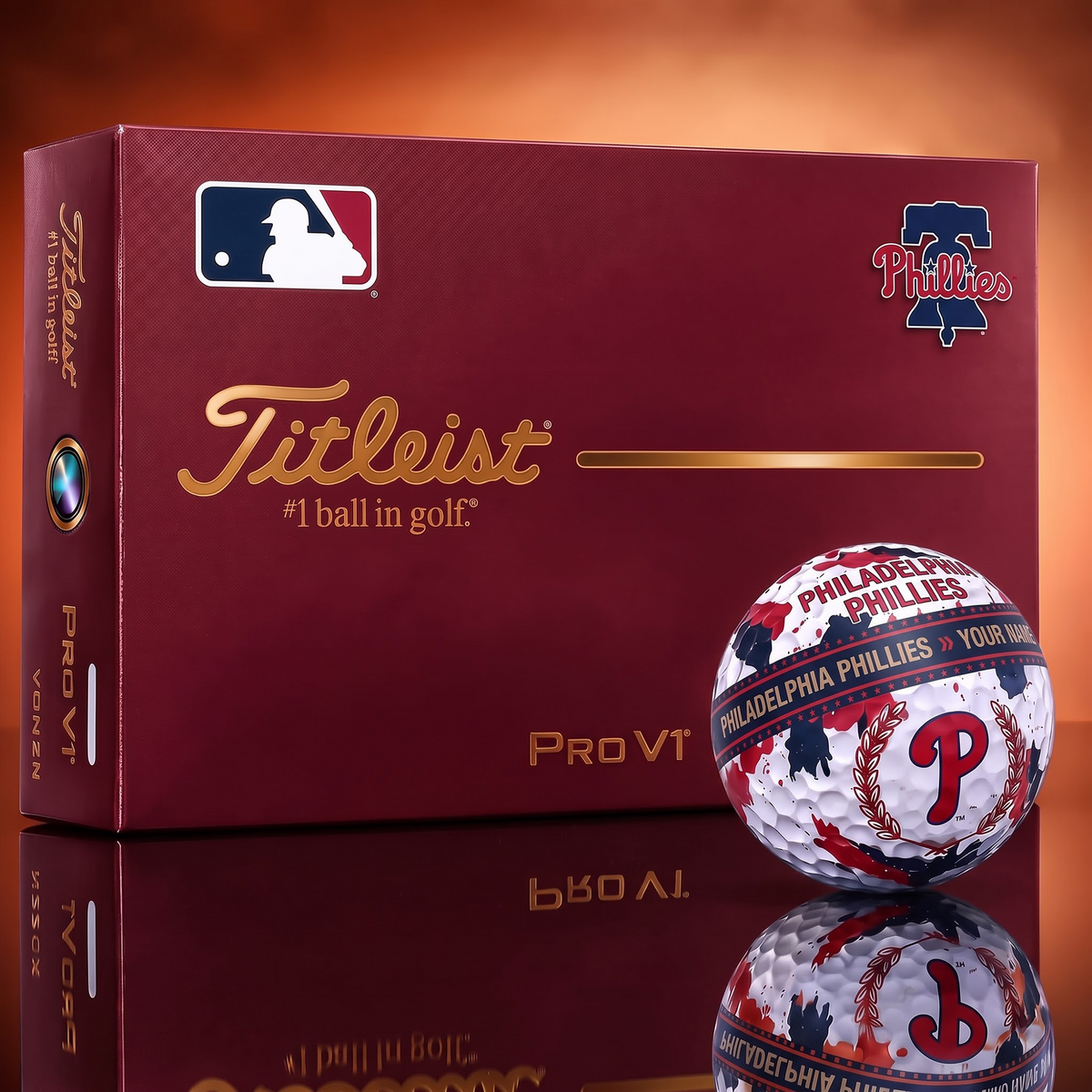 PHI X Premium MLB Titleist Pro V1 Golf Ball Set 1809