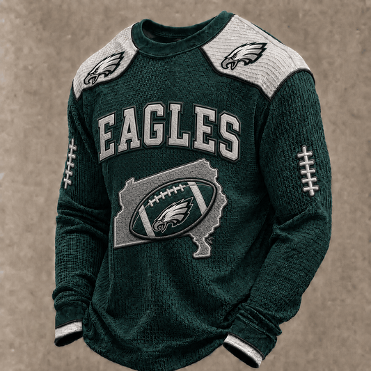 PHI X Premium NFL  Vintage Baseball Stitch Sweatshirt