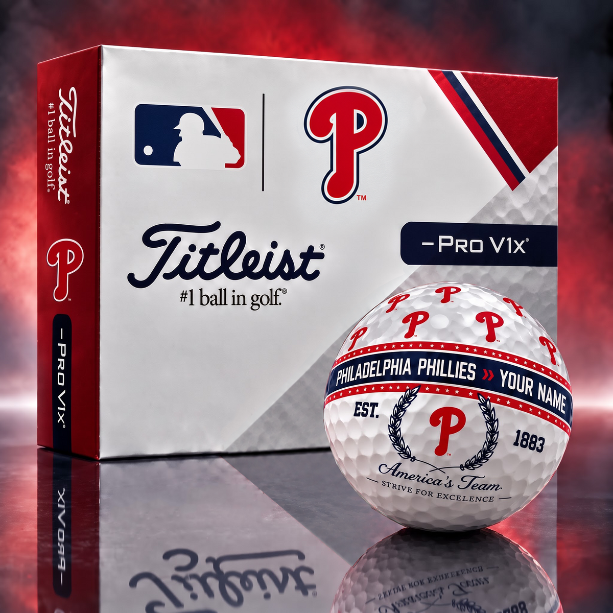 PHI x MLB Titleist Pro V1x Golf Ball Set