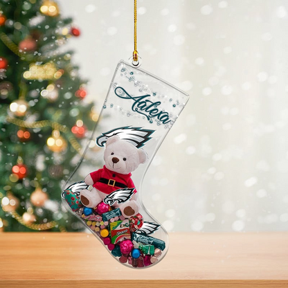 PHI x NFL Christmas Personalized Acrylic Ornament DatND DVT