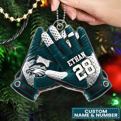 PHI x NFL Customized Christmas Acrylic Ornament DATND TANTD
