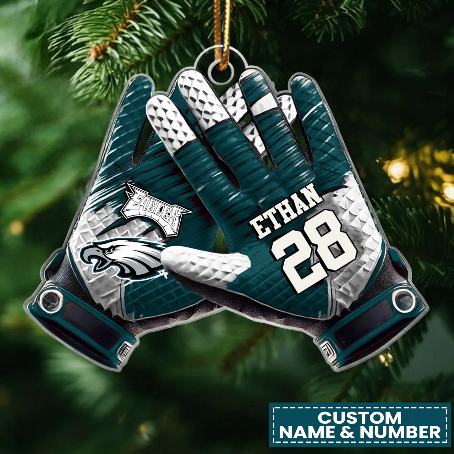 PHI x NFL Customized Christmas Acrylic Ornament DATND TANTD