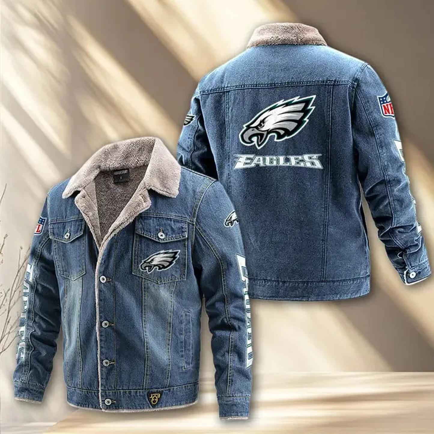 PHI x NFL Fleece Lined Denim Jacket DatND DVT