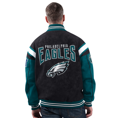 PHI x NFL Officially Licensed Faux Suede Jacket DATND TANTD 261125