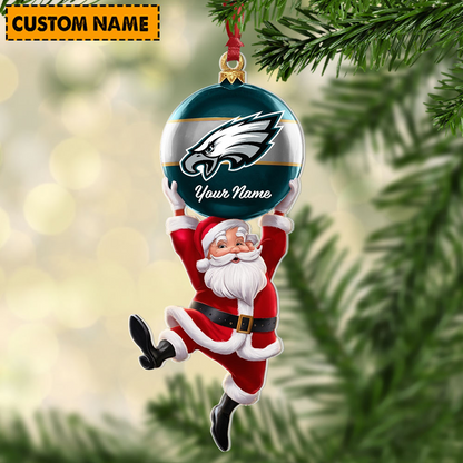 PHI x Personalized NFL Acrylic Ornament Christmas DATND TANTD