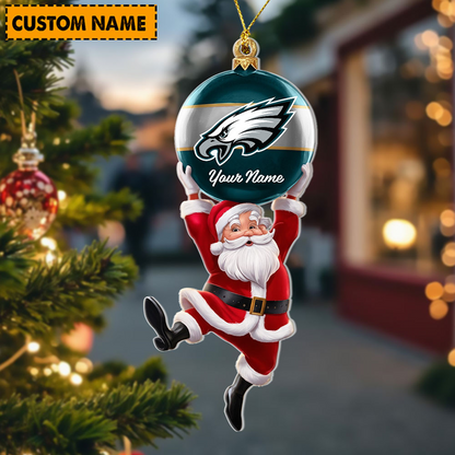 PHI x Personalized NFL Acrylic Ornament Christmas DATND TANTD