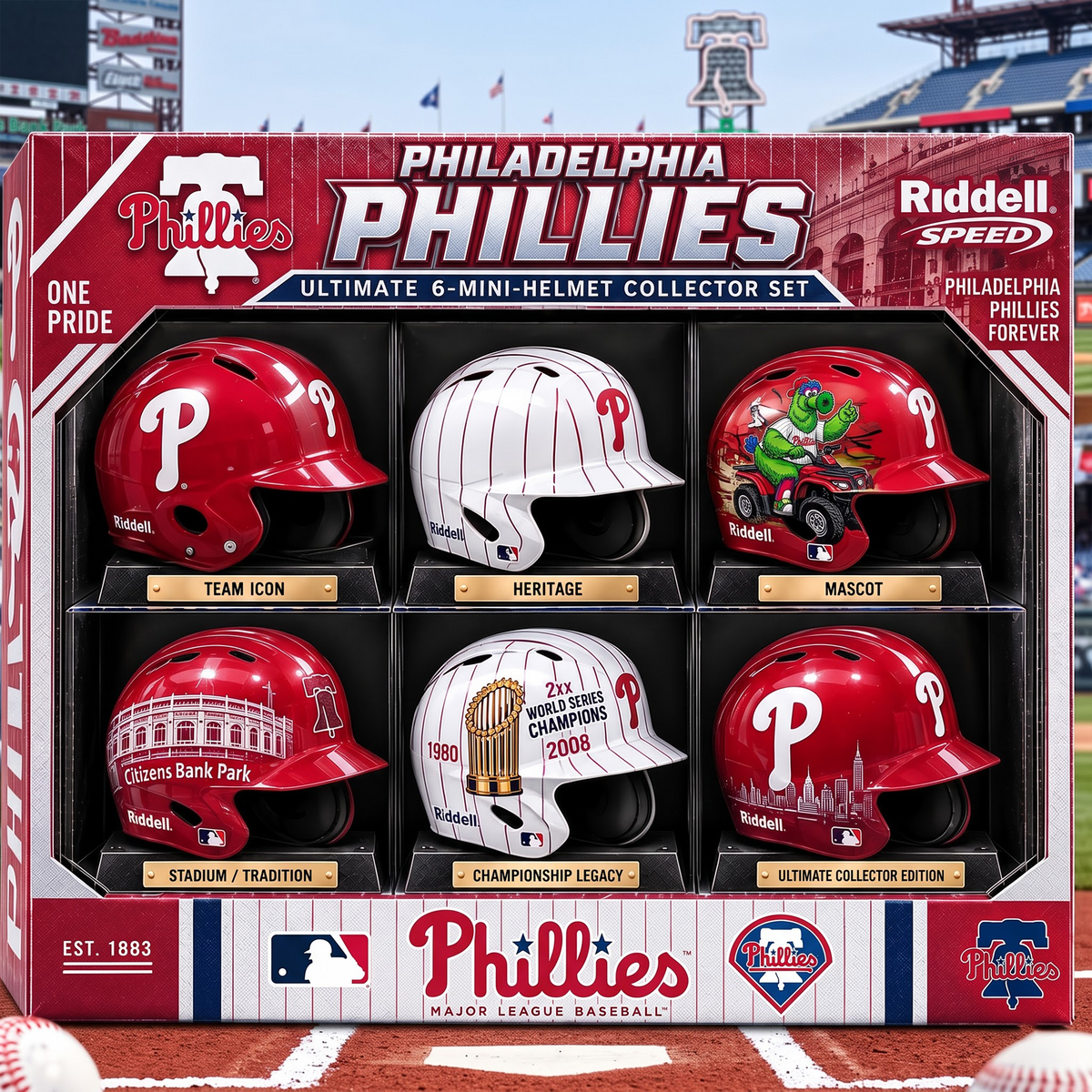 PHI x Premium MLB Mini Helmet Collection