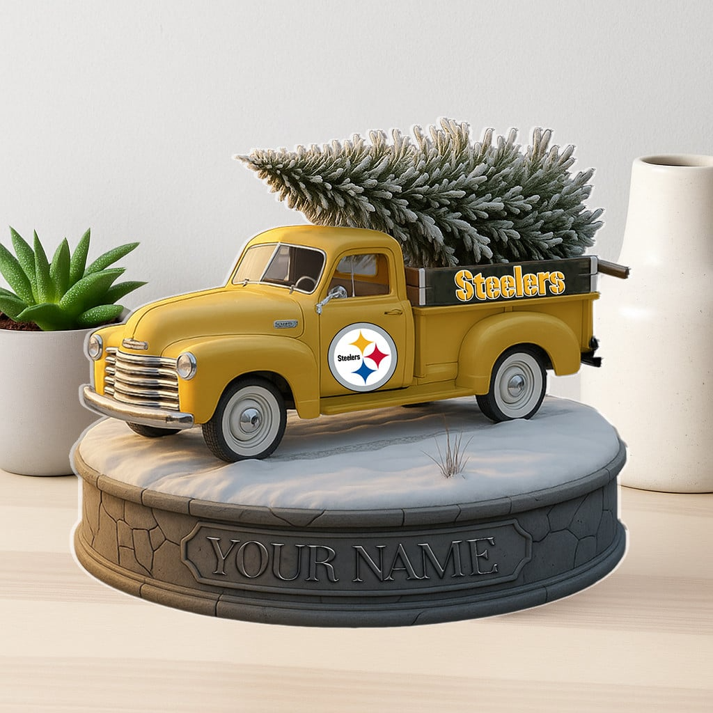 PIT Custom NFL Christmas Acrylic Block Plaque Decor DatND DVT