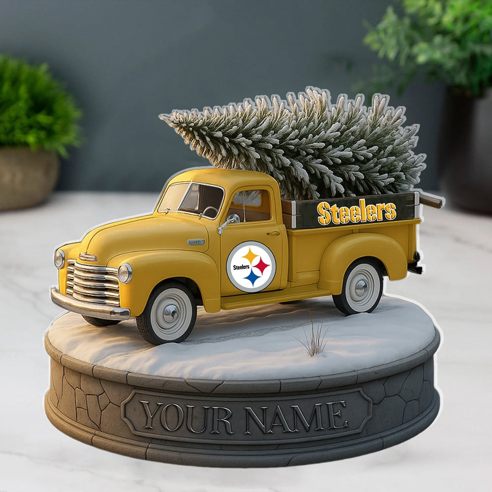 PIT Custom NFL Christmas Acrylic Block Plaque Decor DatND DVT