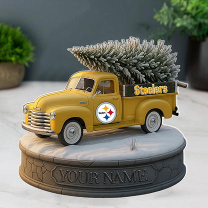 PIT Custom NFL Christmas Acrylic Block Plaque Decor DatND DVT
