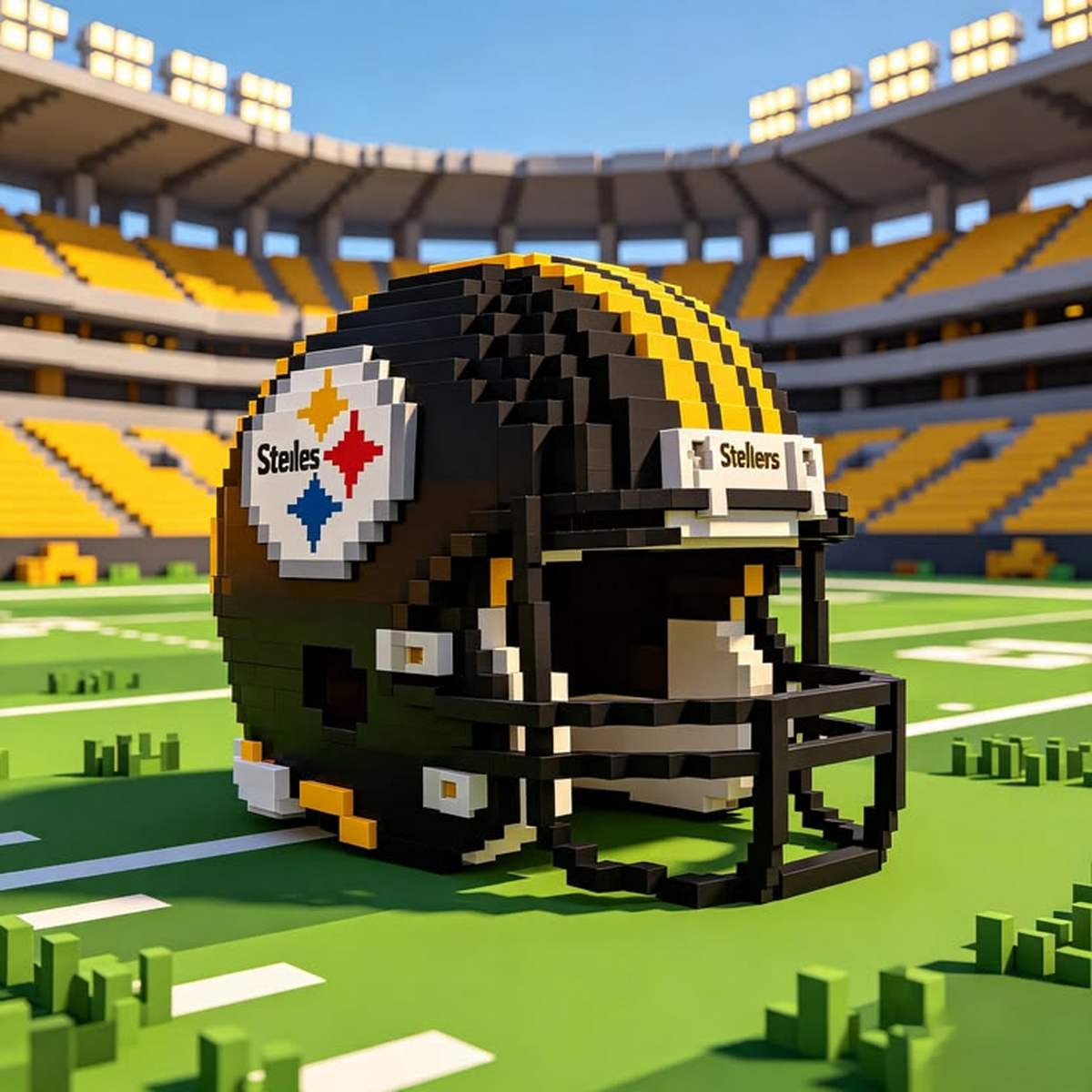 PIT X Custom NFL Game Day Football Helmet Building Block Set