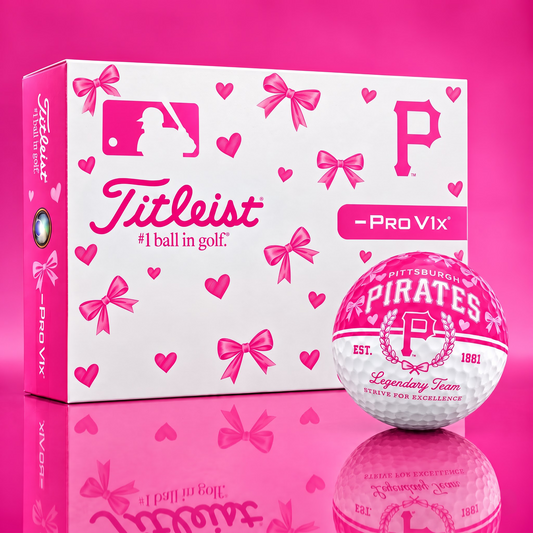 PIT X Ladies Custom MLB Pink Coquette Golf Balls – Premium Titleist Pro V1x Gift Set