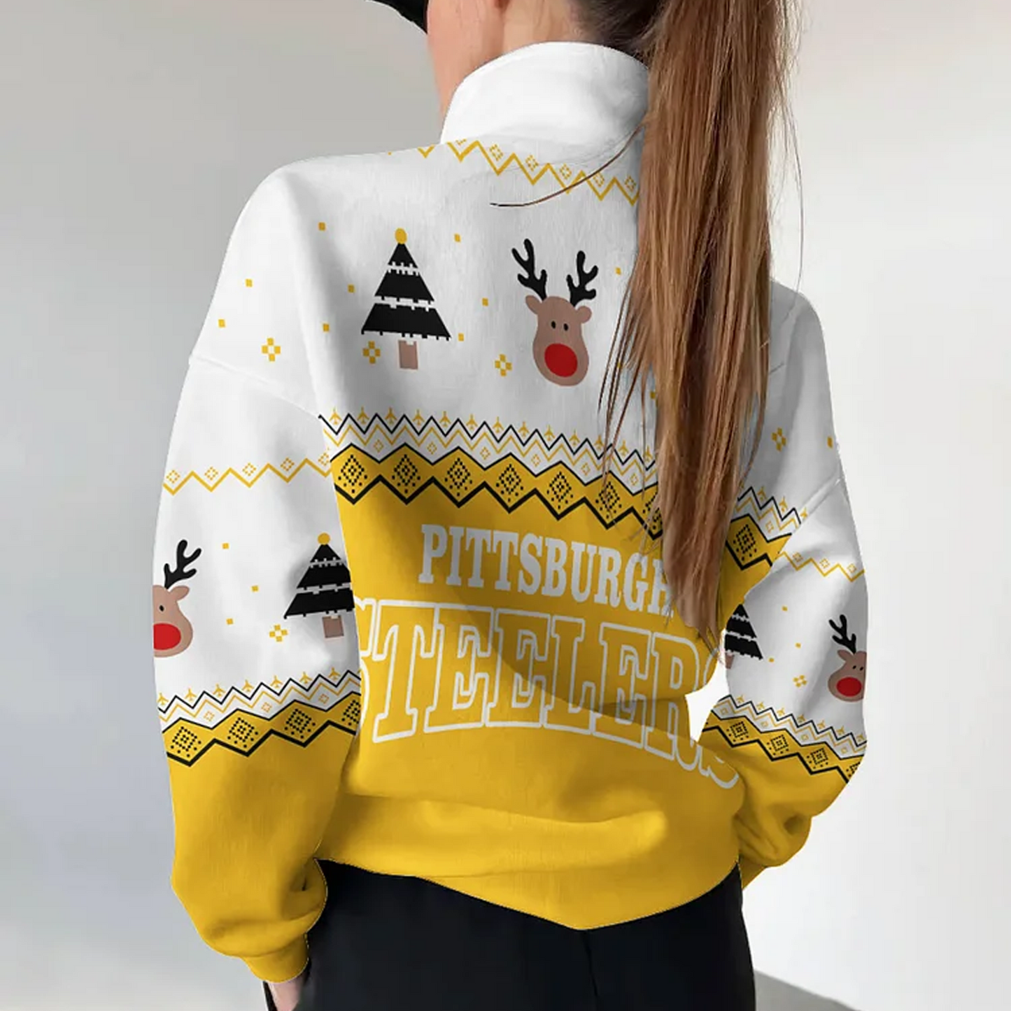 PIT X NFL Women's Outdoor Casual Stand Collar Long Sleeve Pullover DATND THUONGNH