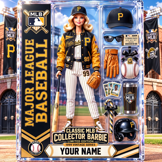 PIT X Personalized Classic MLB Collector Barbie Acrylic Block Plaque