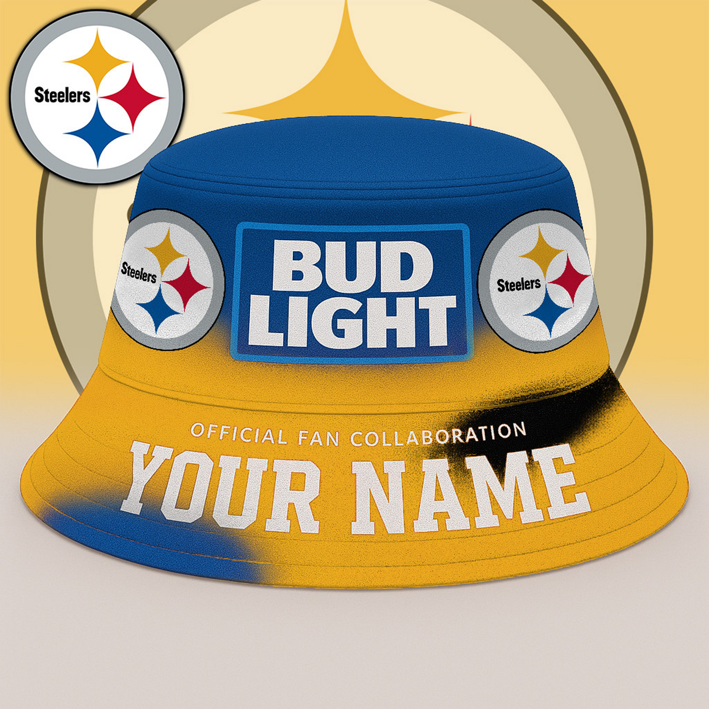 PIT x NFL Bud Light Personalized Bucket Hat DATND TANTD