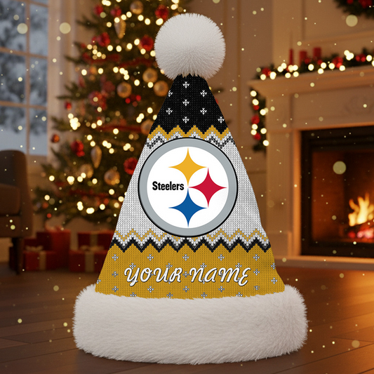 PIT x NFL Personalized Santa Hat Christmas DATND TANTD