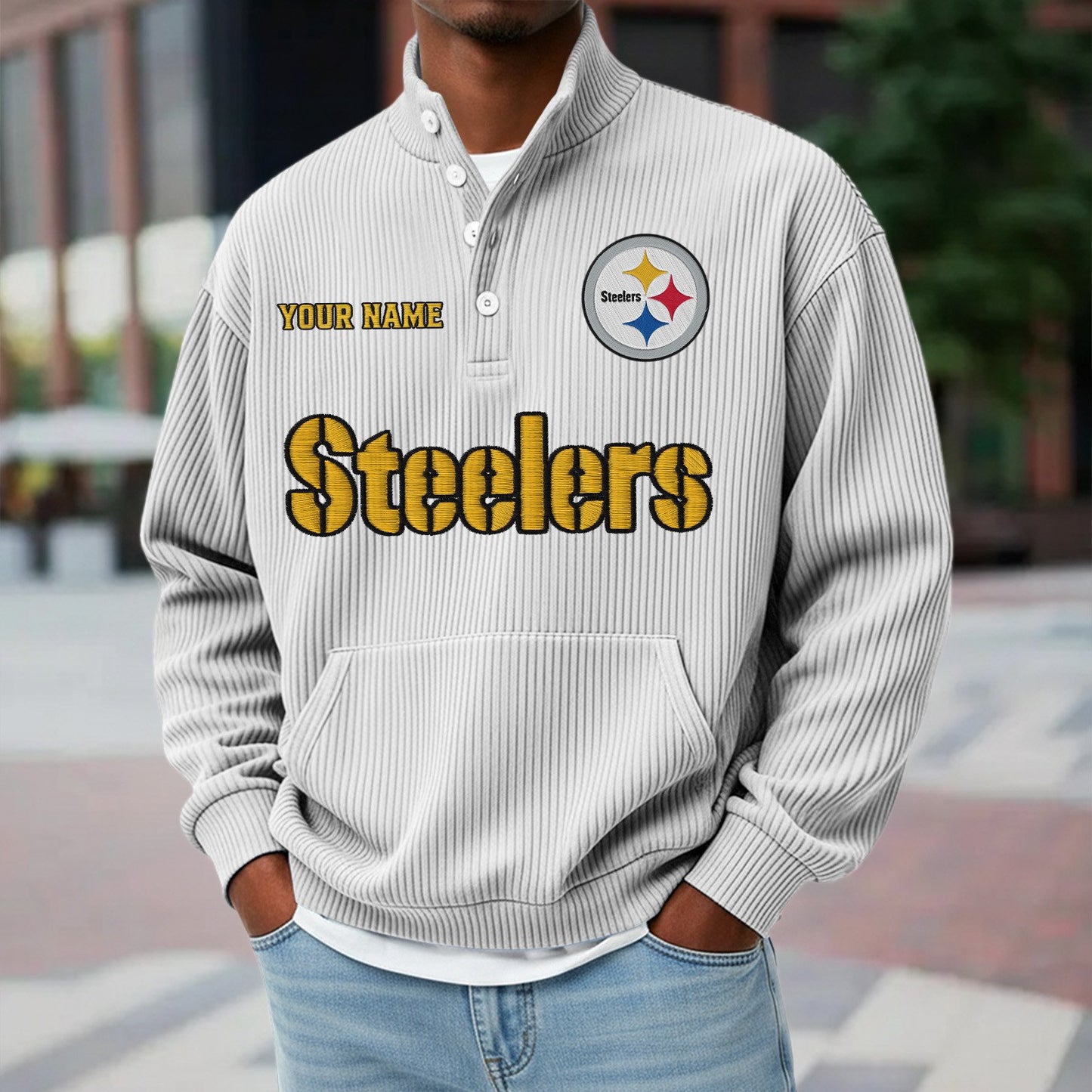 PIT x NFL Waffle High Neck Long Sleeved Sweatshirt DATND TANTD 221125