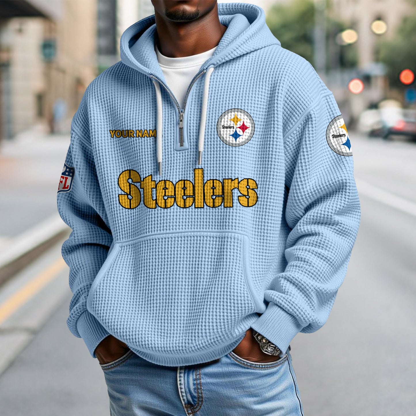 PIT x NFL Waffle Hoodie DatND DVT