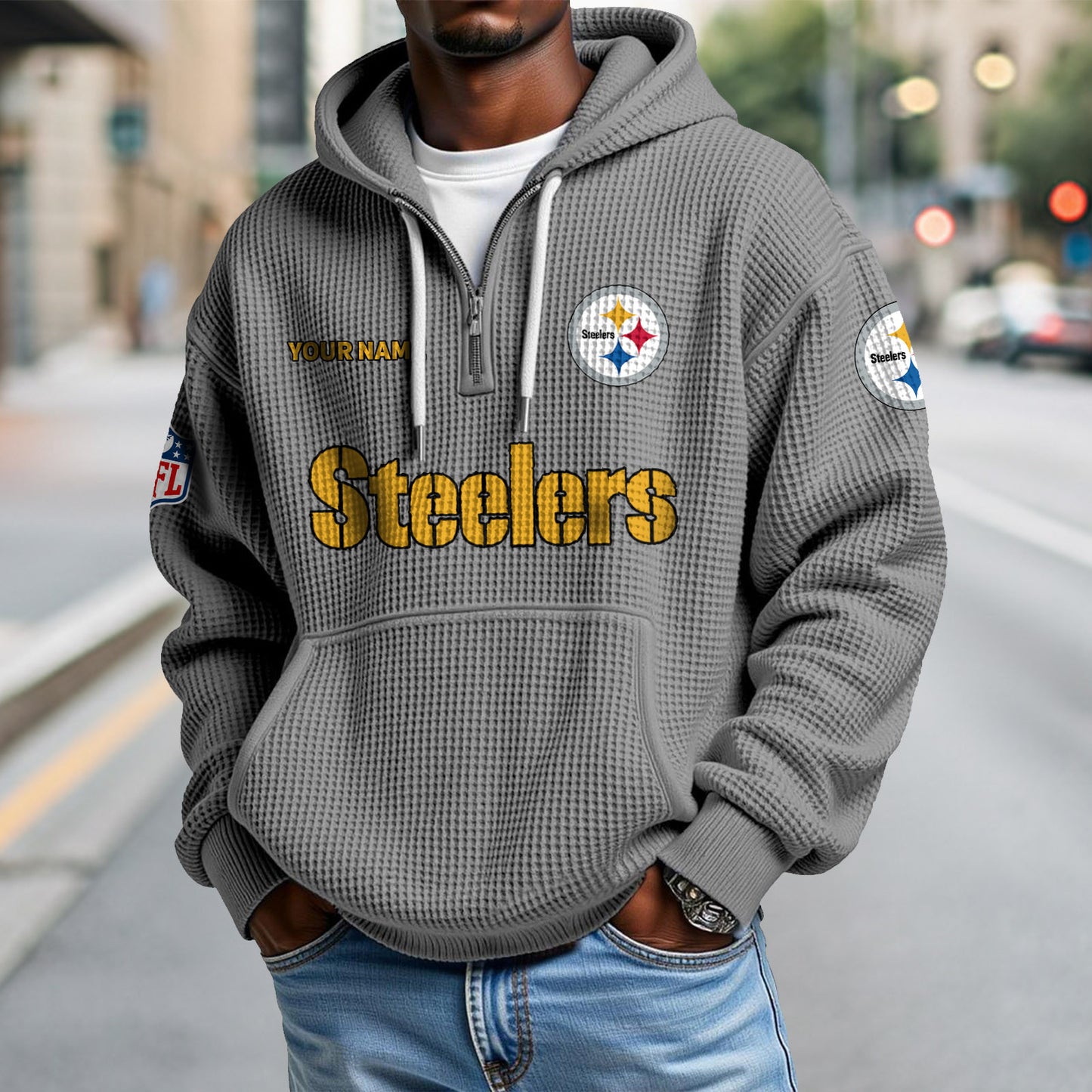 PIT x NFL Waffle Hoodie DatND DVT