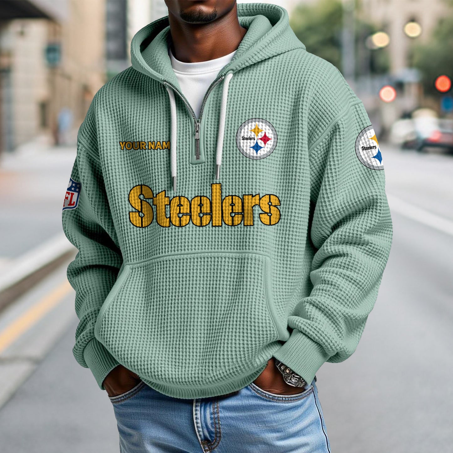 PIT x NFL Waffle Hoodie DatND DVT
