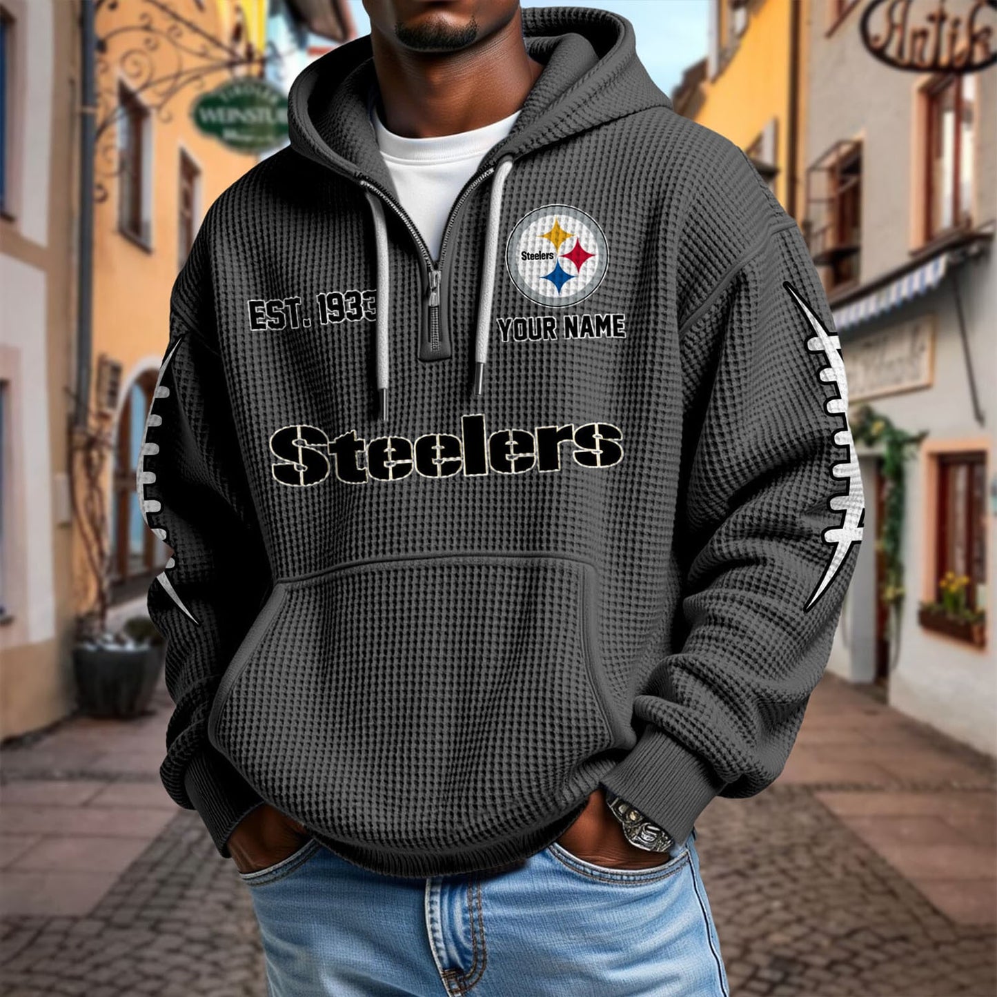 PIT x NFL Waffle Hoodie DatND DVT