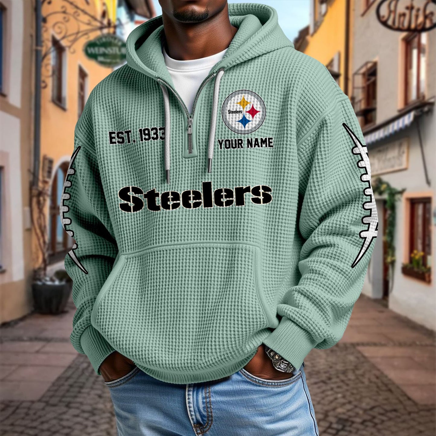 PIT x NFL Waffle Hoodie DatND DVT