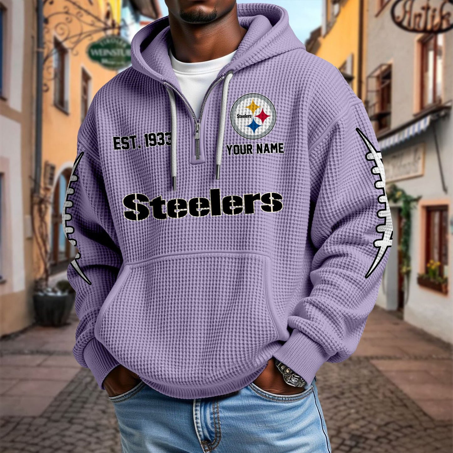 PIT x NFL Waffle Hoodie DatND DVT