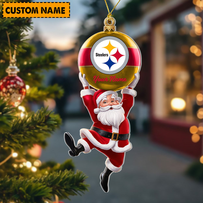 PIT x Personalized NFL Acrylic Ornament Christmas DATND TANTD