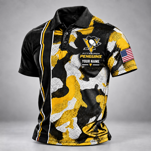 PP x NHL x USVeteran Premium Personalized Polo Shirt